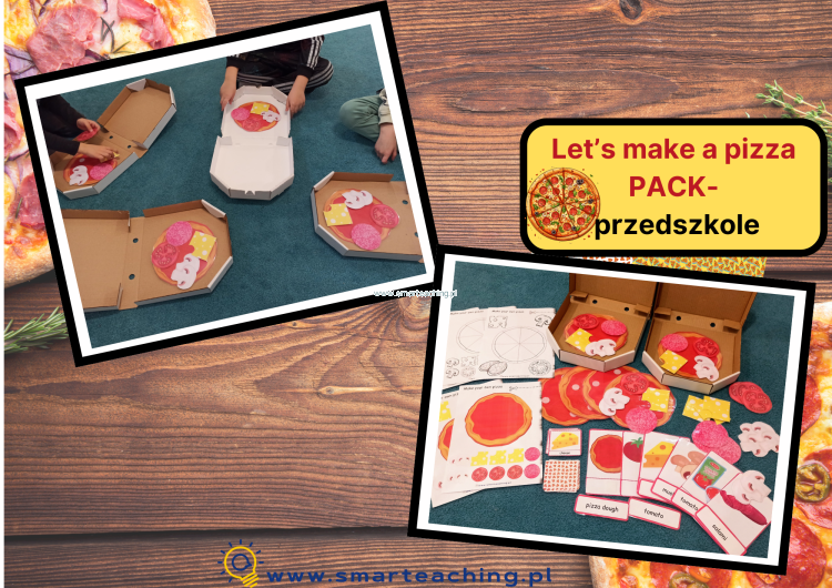 Let's Make a Pizza PACK – wszystkie materiały PDF wydrukowane: karty, plansze i składniki pizzy