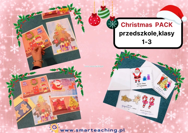 Christmas angielski – karty pracy i booklety PDF dla przedszkola i klas 1–3
