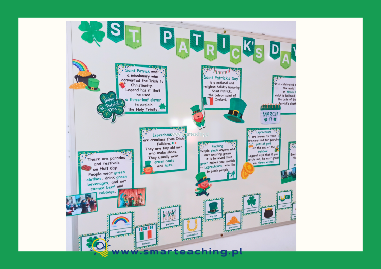 St. Patrick’s Day – gazetka szkolna widziana z boku
