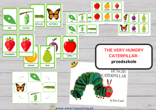 Flashcards i gra memory – The Very Hungry Caterpillar po angielsku