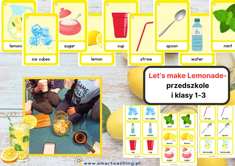 Flashcards, memory i zajęcia z dziećmi – nauka robienia lemoniady po angielsku