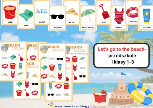 Zestaw Let’s Go to the Beach – materiały do nauki angielskiego dla dzieci
