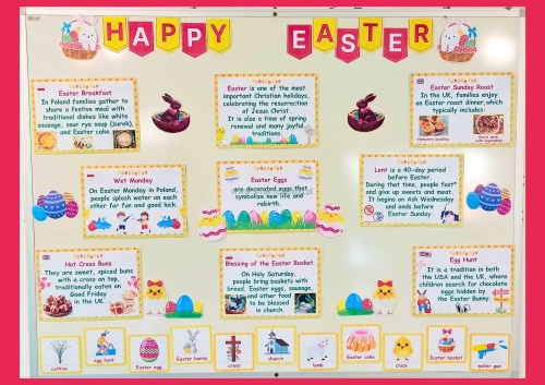 Gotowa gazetka szkolna Easter – dekoracja wielkanocna po angielsku