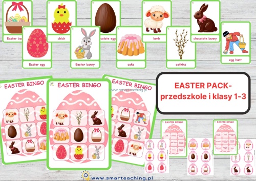 Flashcards, memory i karty bingo – wielkanocne słownictwo po angielsku