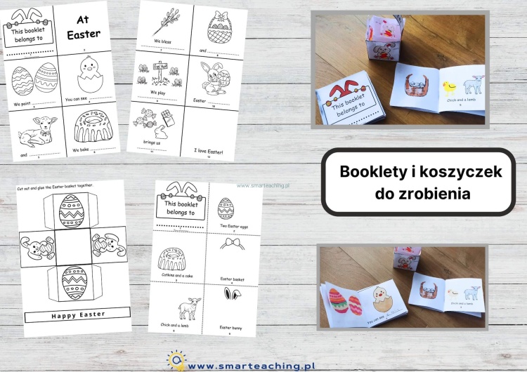 Wielkanocne booklety i koszyczek do złożenia – PDF do druku