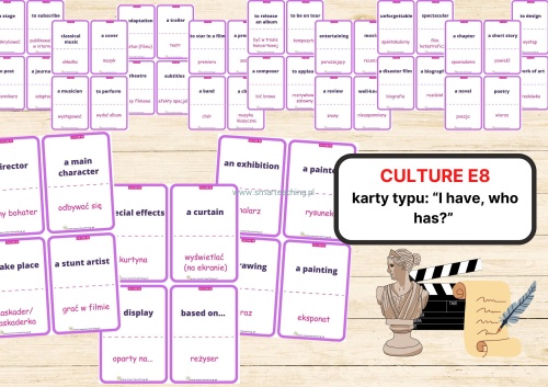 Karty „I have, who has” Culture E8 – zestaw 73 kart z działu kultura PDF