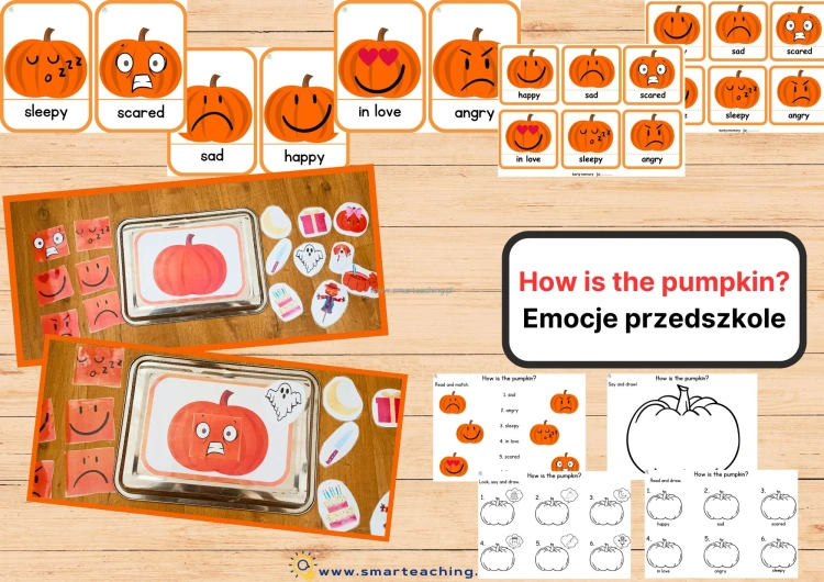 How is the pumpkin? Nauka emocji po angielsku – zestaw PDF