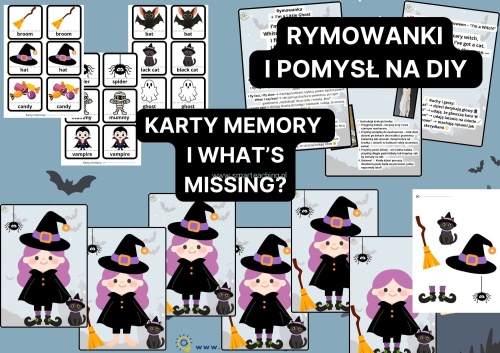 Halloween – karty memory, rymowanki i pomysł na DIY dla przedszkola