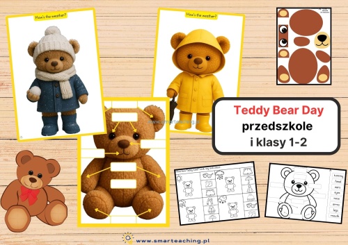 Teddy Bear Day – edukacyjny zestaw kart do druku dla przedszkola i klas 1-2