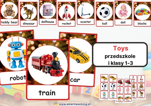 Zestaw Toys – przedszkole i klasy 1–3 – flashcards z zabawkami po angielsku