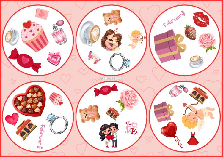 Valentine's Day dobble pdf