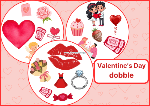 Walentynki dobble PDF angielski niemiecki