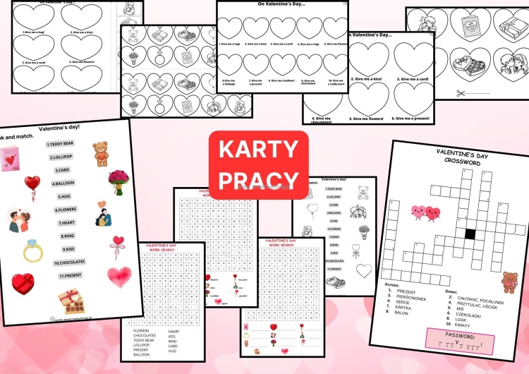 Valentine’s Day – karty pracy do angielskiego
