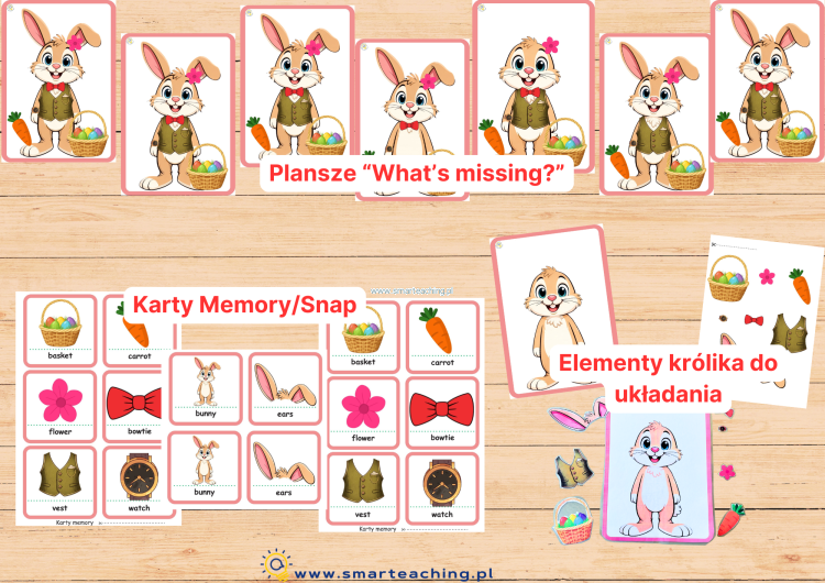 Silly Bunny-wielkanocny zestaw przedszkole angielski PDF