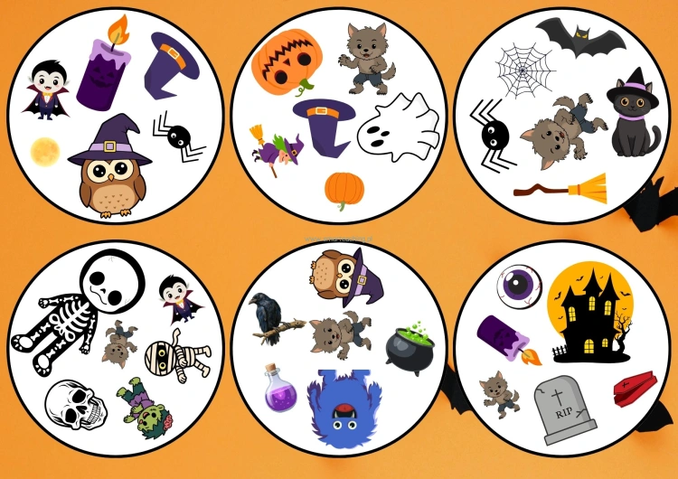 1. Halloween vocabulary game – gra Dobble po angielsku PDF