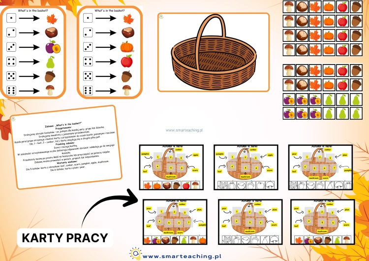 Autumn PACK – jesienne karty pracy, zabawy z jeżykiem i materiały do nauki angielskiego